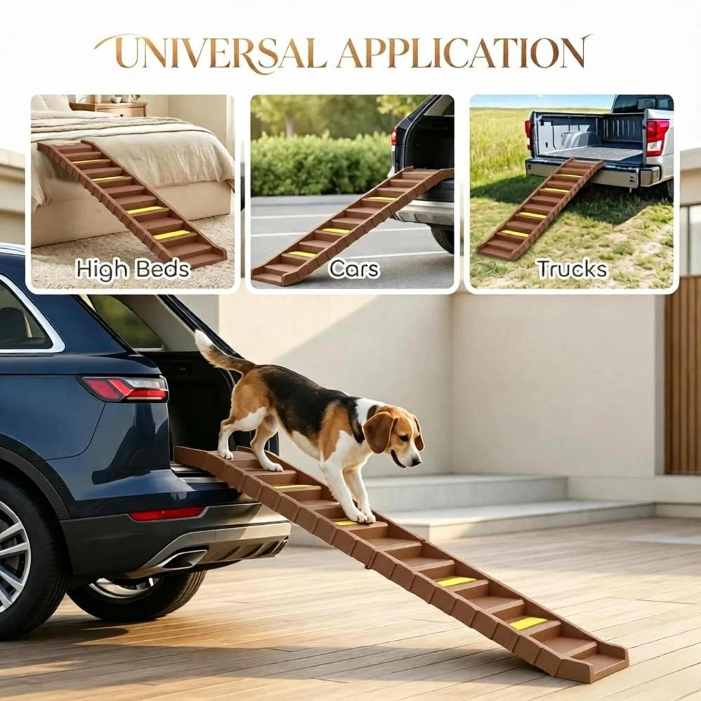 Foldable Dog Stairs Ramp for Car Truck SUV, for Large Medium Small Dogs Travel