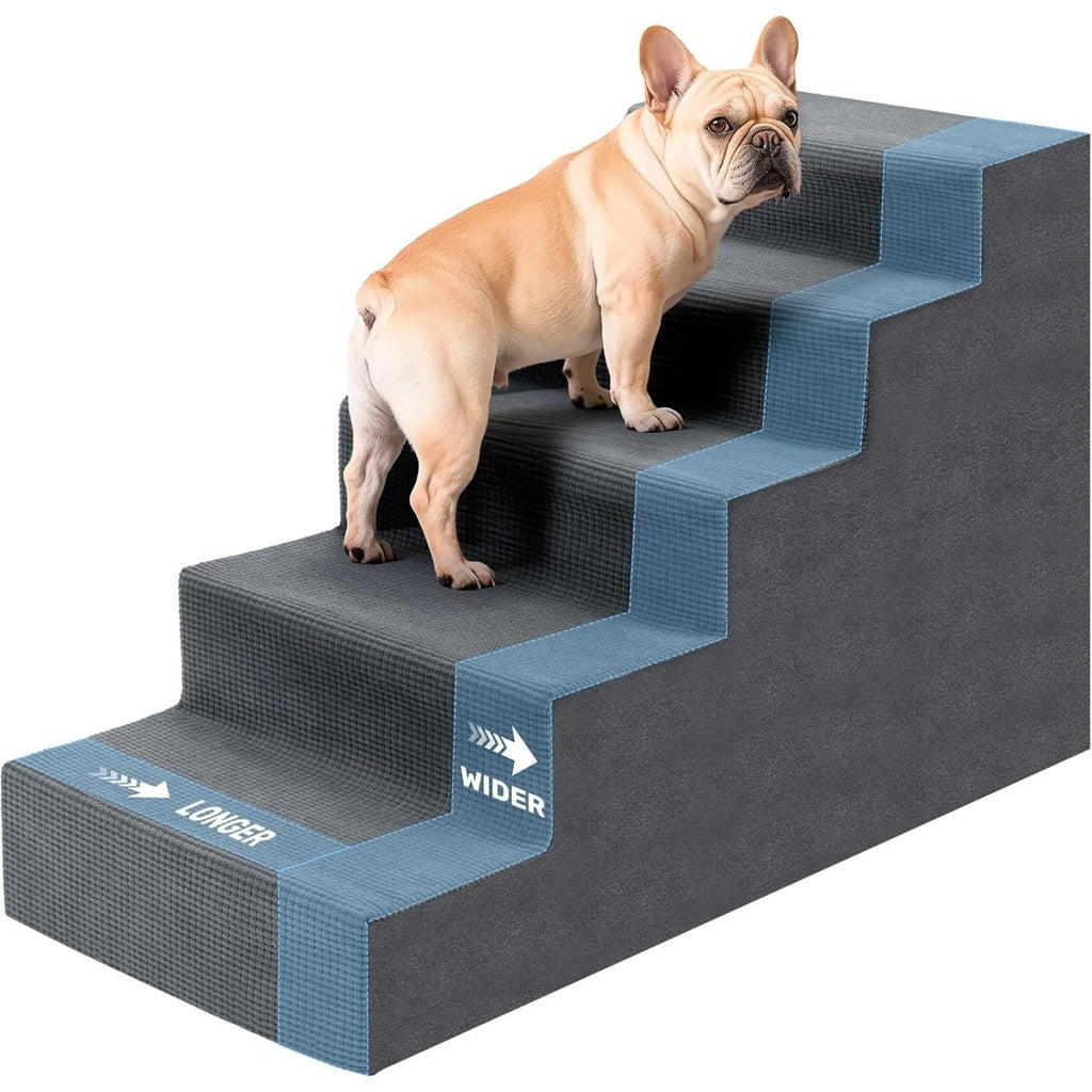 Non-Slip Dog Steps for High Bed Extra Wide 23" H Dog Stairs for Small Dogs Puppy