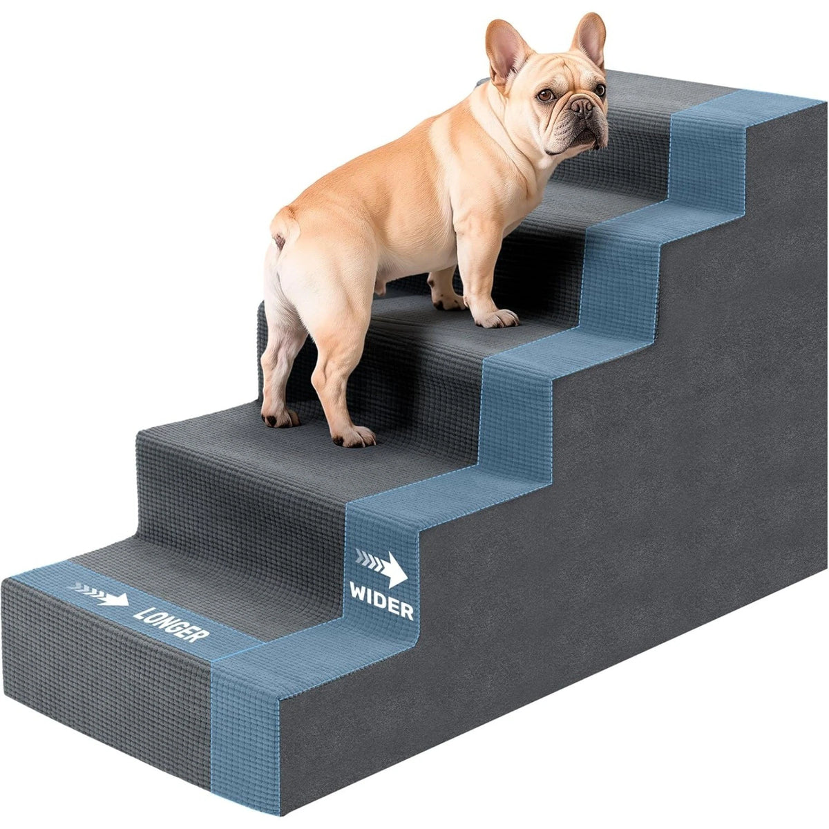Non-Slip Dog Steps for High Bed Extra Wide 23" H Dog Stairs for Small Dogs Puppy
