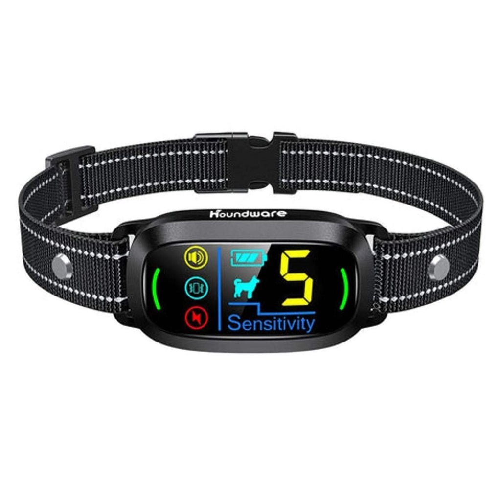 \[Houndware\] Multi-Functional Anti-Bark Collar - IP67, Dual Sensors, 4 Modes, Qui