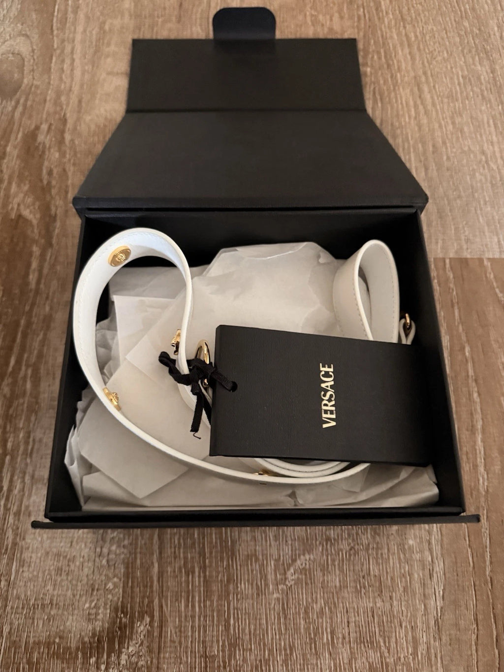 VERSACE Icon Large Pet Leash white L 25.5 W 1 (inches)