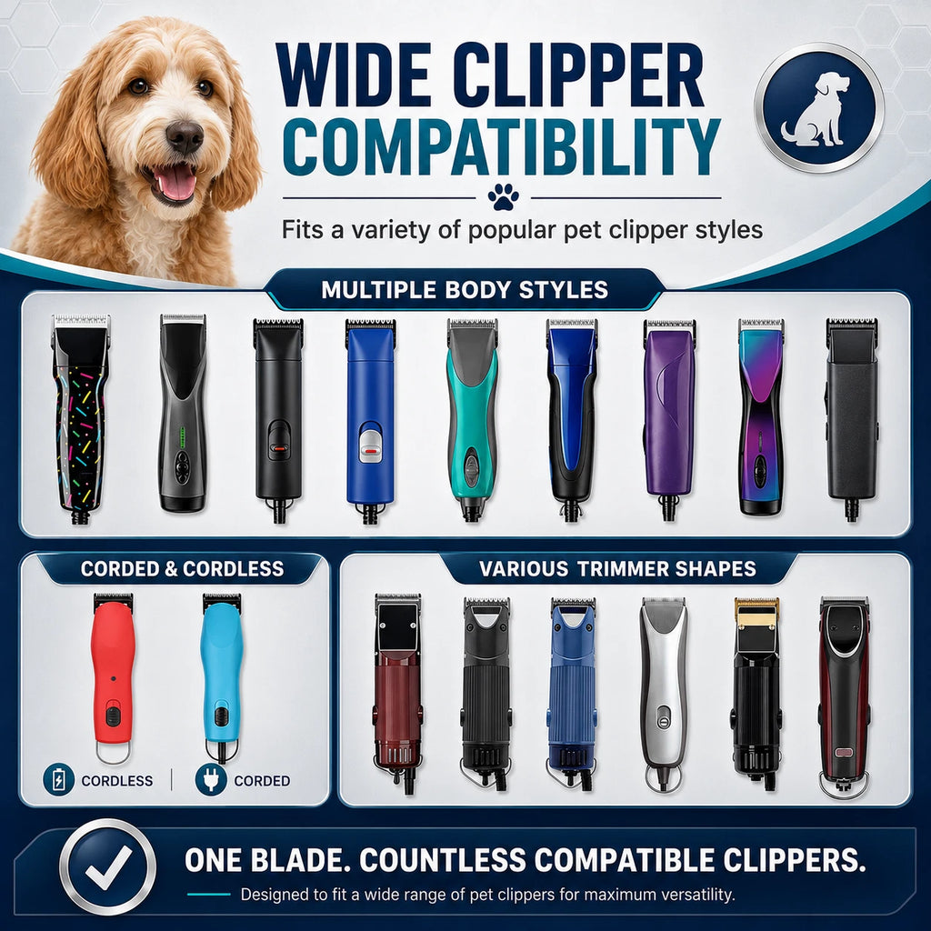Dog Grooming Blades for Andis Oster A5 Wahl KM10 Clippers (10 7 5 4 Skip Tooth)