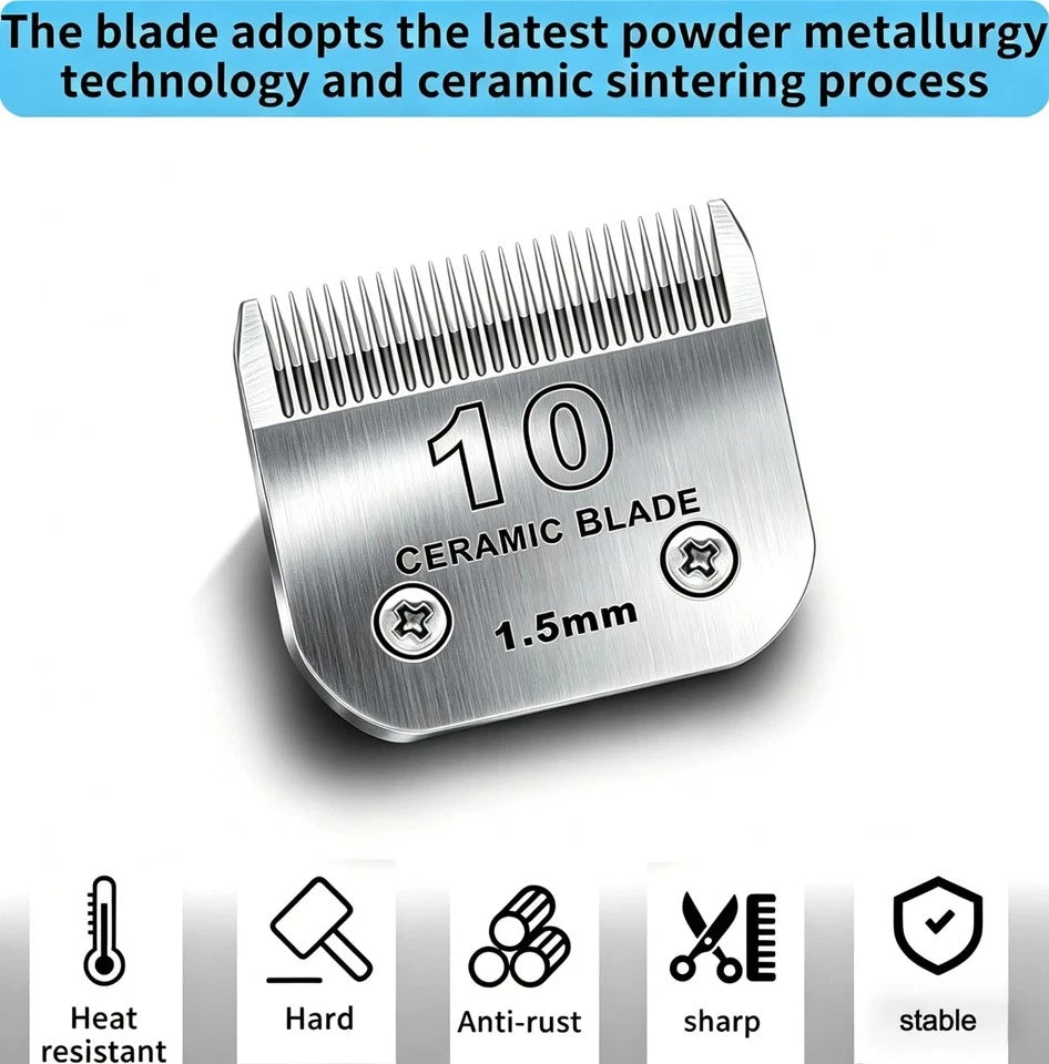 Detachable Pet Dog Grooming Ceramic Blades for Andis Oster Wahl KM10 Series