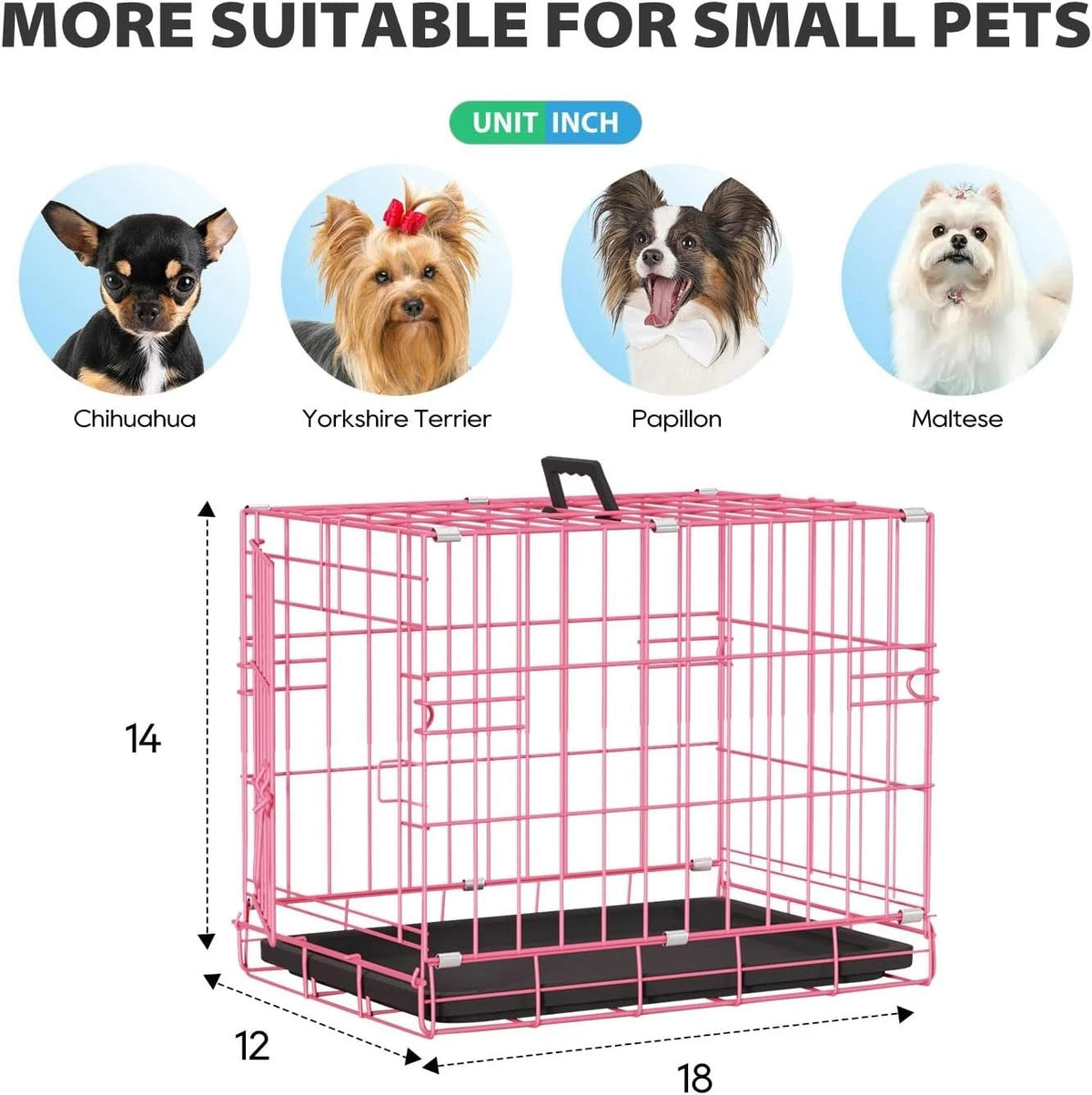 18,24,30,36,42,48 Inch Dog Crates for Large Dogs Folding Mental Wire Dog Kennels