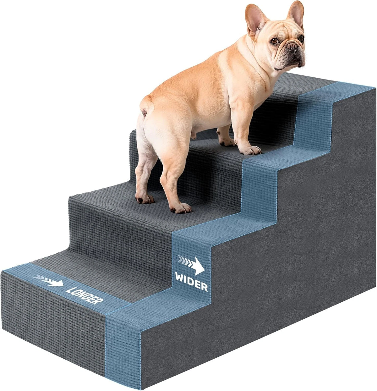 Non-Slip Dog Steps for High Bed Extra Wide 23" H Dog Stairs for Small Dogs Puppy