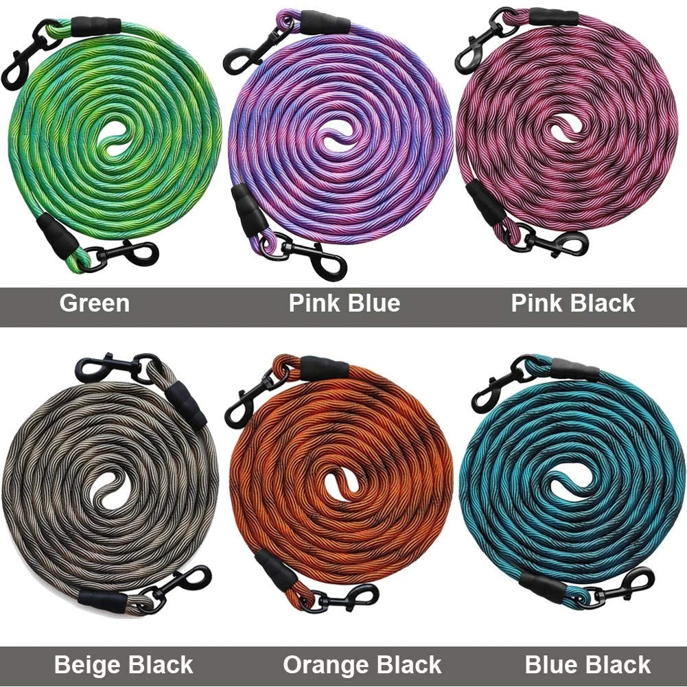 Heavy Duty Dog Tie Out Tether Long Training Leash Outdoor Yard Camp Rope Lead