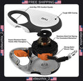 Retractable Dog Leash 16 ft Tangle-Free with Waste Bag Dispenser for Medium Dogs