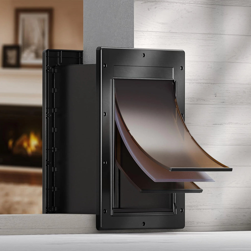 Dog Door 3 Flap, Plastic Dog Door for Wall, Large Doggy Door, Dogie Door