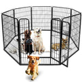Foldable 8 Panels 40'' Large Dog Playpen Dog Fence Puppy Exercise Pen with Doors
