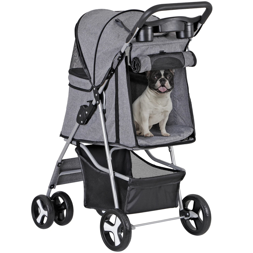 Pet Stroller for Medium Small Dogs Foldable 4 Wheels Dog Strollers Lightweight