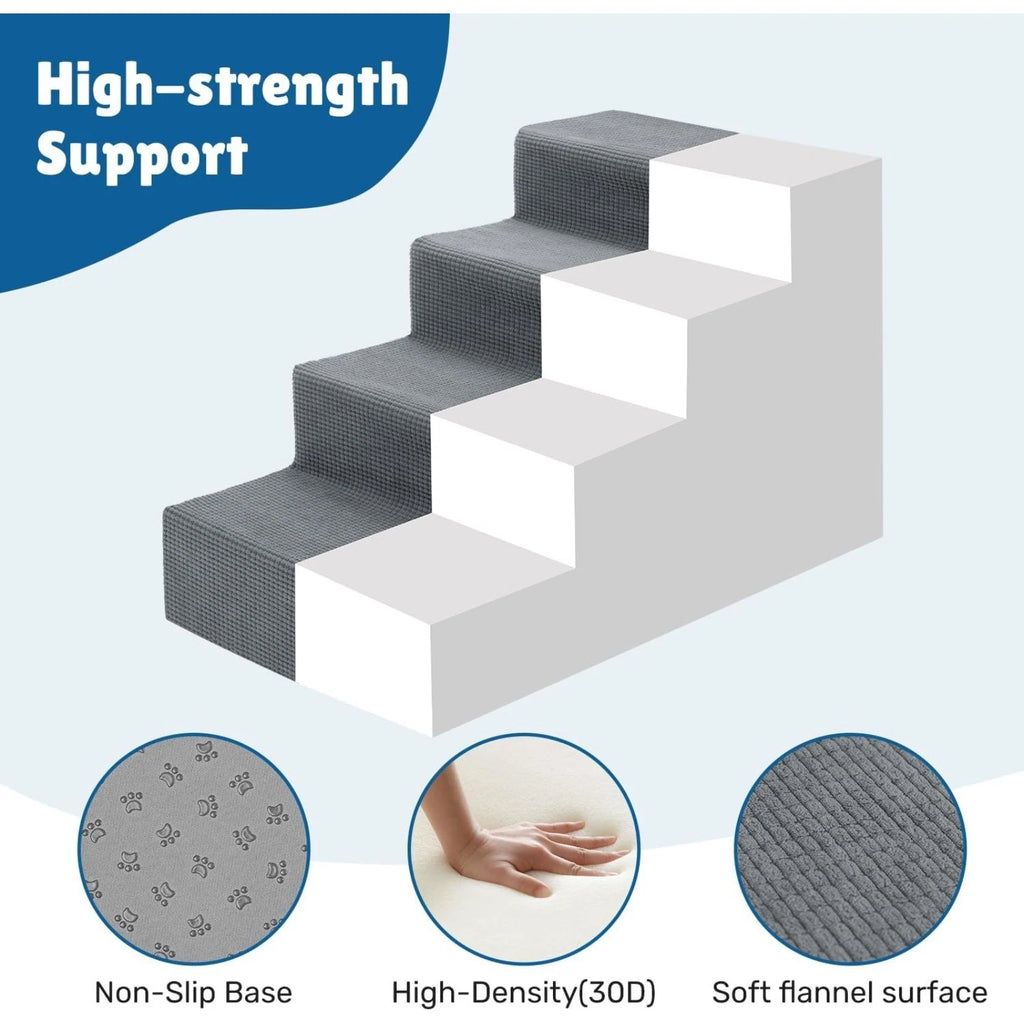 Non-Slip Dog Steps for High Bed Extra Wide 23" H Dog Stairs for Small Dogs Puppy