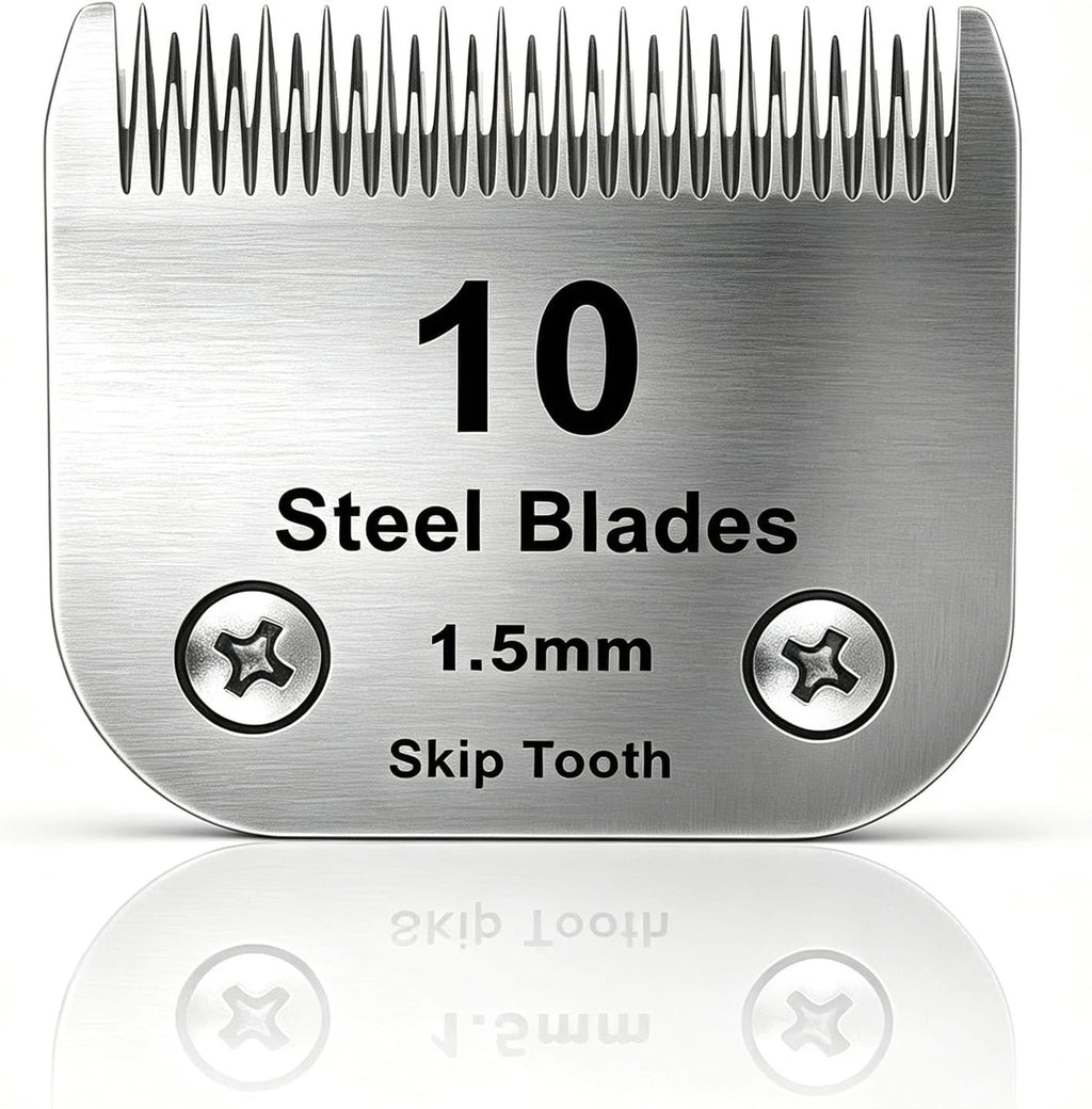 Dog Grooming Blades for Andis Oster A5 Wahl KM10 Clippers (10 7 5 4 Skip Tooth)