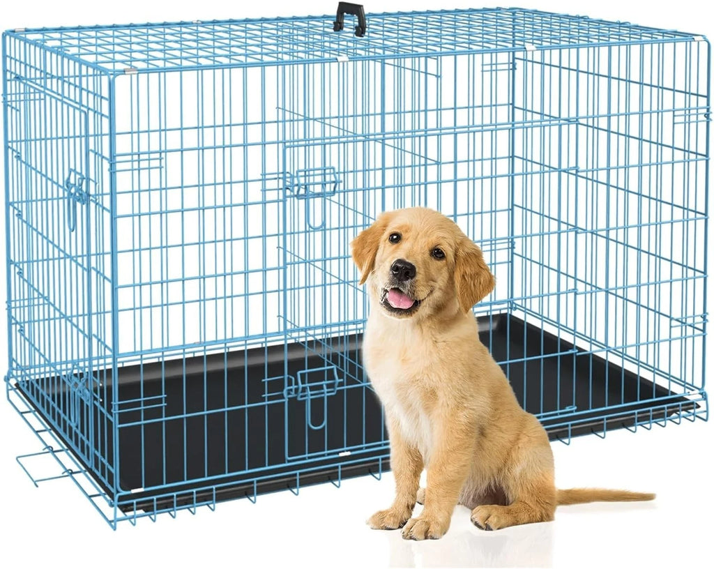 18,24,30,36,42,48 Inch Dog Crates for Large Dogs Folding Mental Wire Dog Kennels