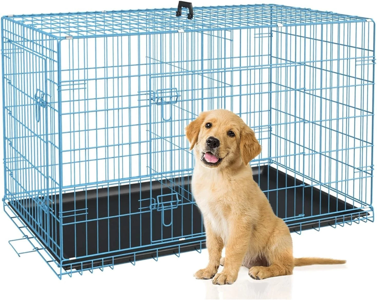 18,24,30,36,42,48 Inch Dog Crates for Large Dogs Folding Mental Wire Dog Kennels