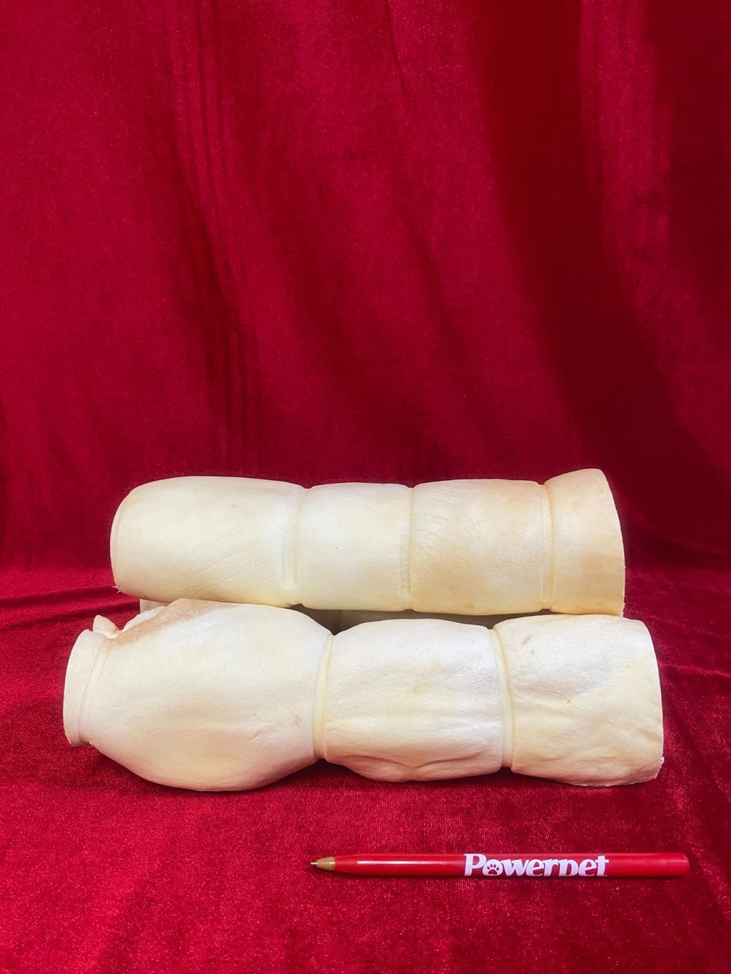 Powerpet: Beef Cheek Rolls 8-10" BULK Natural Dog Chews- Improve Dental Hygiene