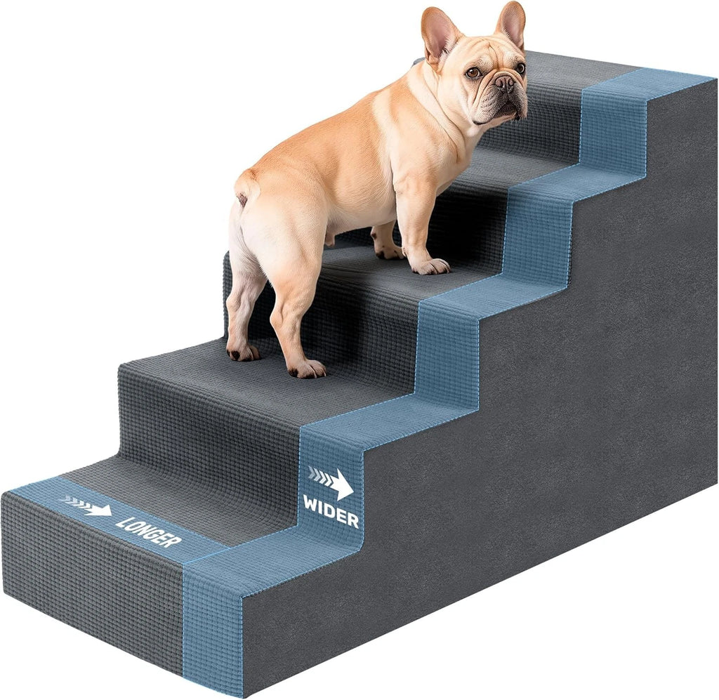 Non-Slip Dog Steps for High Bed Extra Wide 23" H Dog Stairs for Small Dogs Puppy