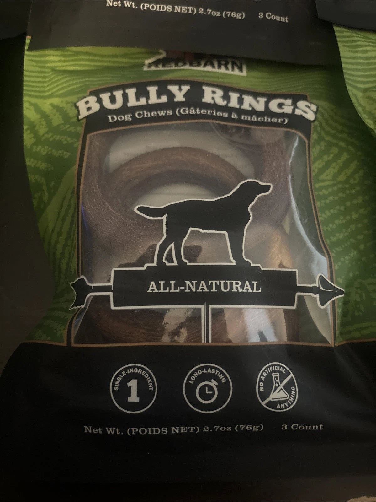 6 PACK Redbarn Pet Products Bully Rings Dog Chew, 3 Count / Bag By Red barn P45