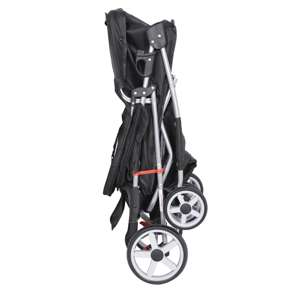 Dog Stroller 3/4-Wheels w/Storage Basket & Cup Holder Foldable Cat Pet Stroller