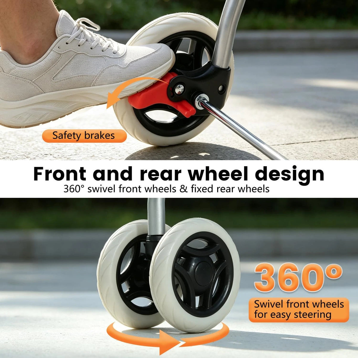 Pet Stroller 4 Wheels Posh Folding Waterproof Portable Travel Cat Dog Stroller