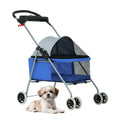 Pet Stroller 4 Wheels Posh Folding Waterproof Portable Travel Cat Dog Stroller