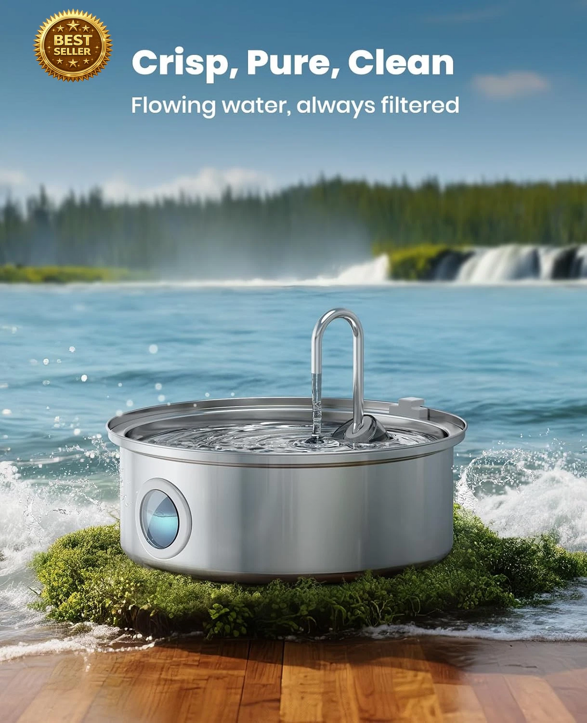 7L/230Oz Dog Water Fountain for Multi-Pet Household,Pwf002