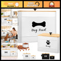 Extra Large Airtight Metal Dog Food Containers - 12 & 3.5 Lb, 2 Pack, White