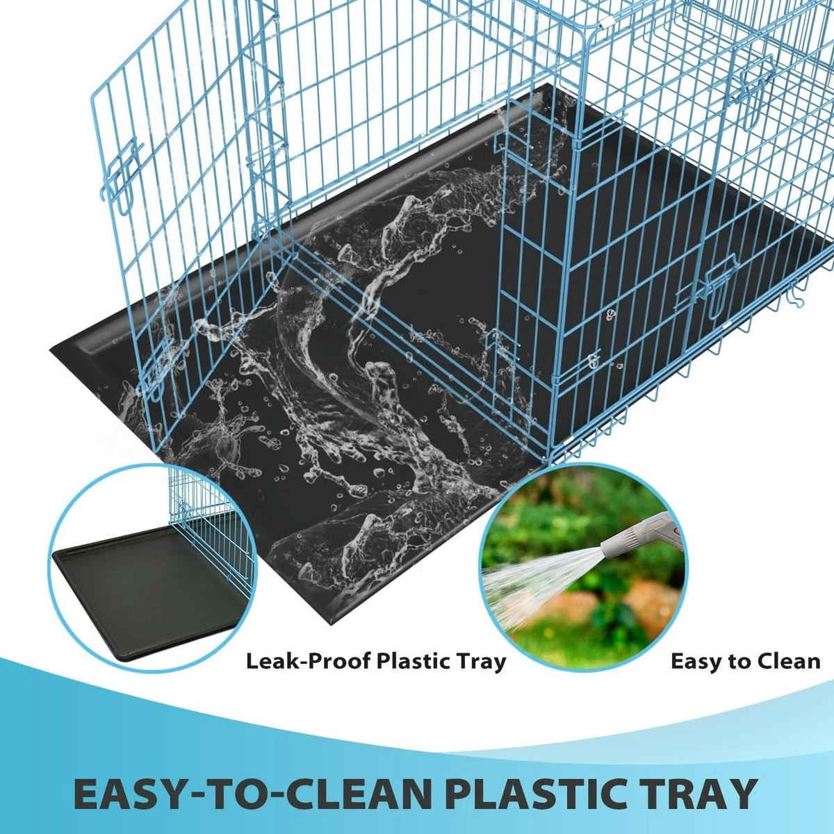 18,24,30,36,42,48 Inch Dog Crates for Large Dogs Folding Mental Wire Dog Kennels