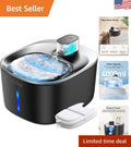 Battery Operated Wireless Cat Water Fountain - 4L with Motion Sensor & Filters
