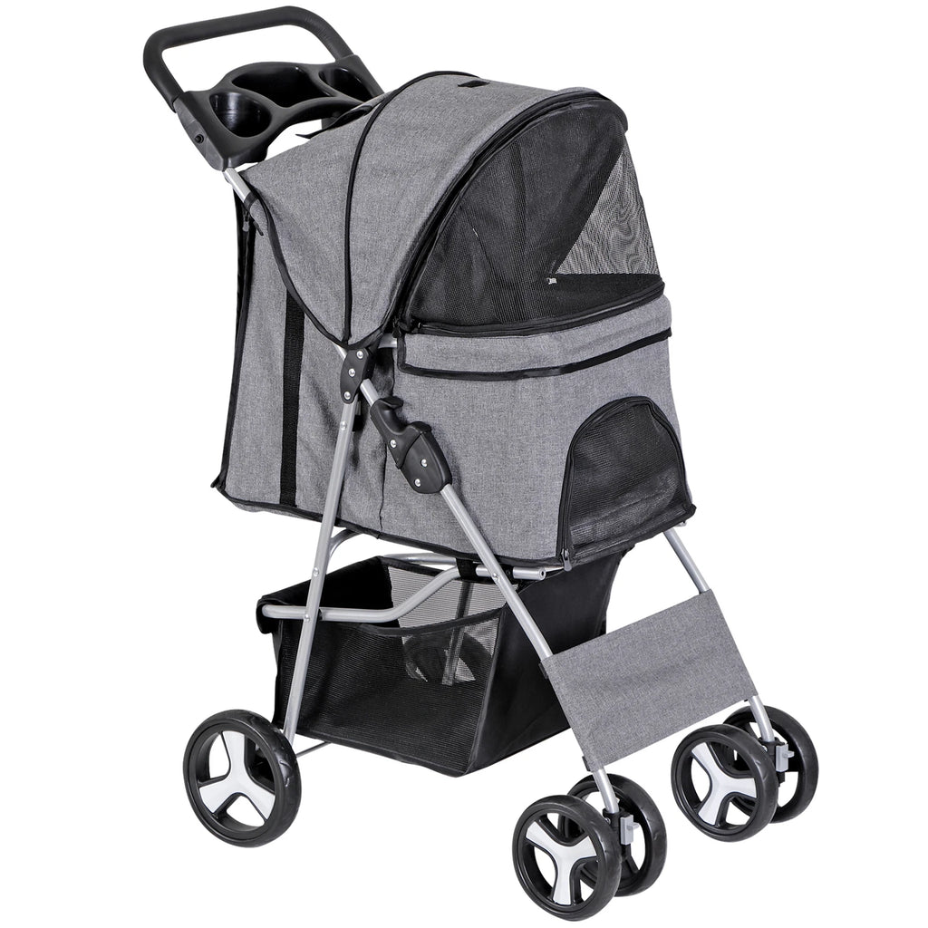 Pet Stroller for Medium Small Dogs Foldable 4 Wheels Dog Strollers Lightweight