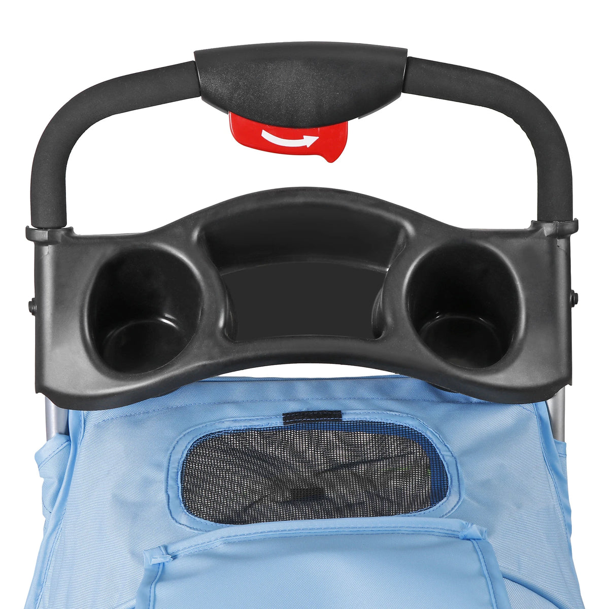 Dog Stroller 3/4-Wheels w/Storage Basket & Cup Holder Foldable Cat Pet Stroller