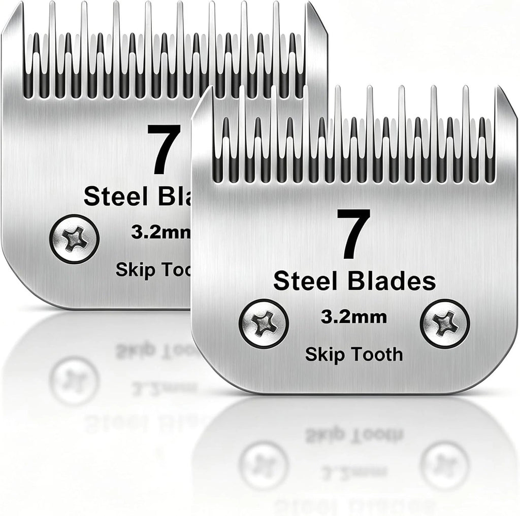 Dog Grooming Blades for Andis Oster A5 Wahl KM10 Clippers (10 7 5 4 Skip Tooth)