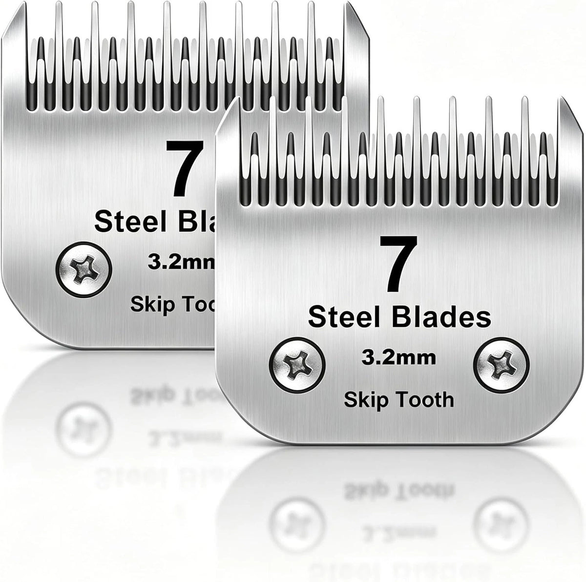 Dog Grooming Blades for Andis Oster A5 Wahl KM10 Clippers (10 7 5 4 Skip Tooth)