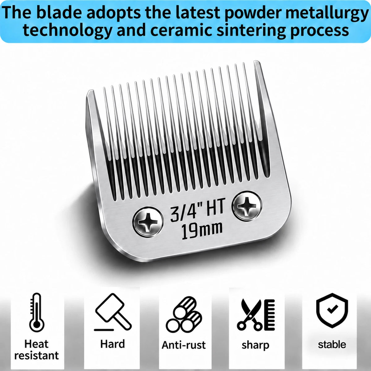 Detachable Pet Dog Grooming Ceramic Blades for Andis Oster Wahl KM10 Series