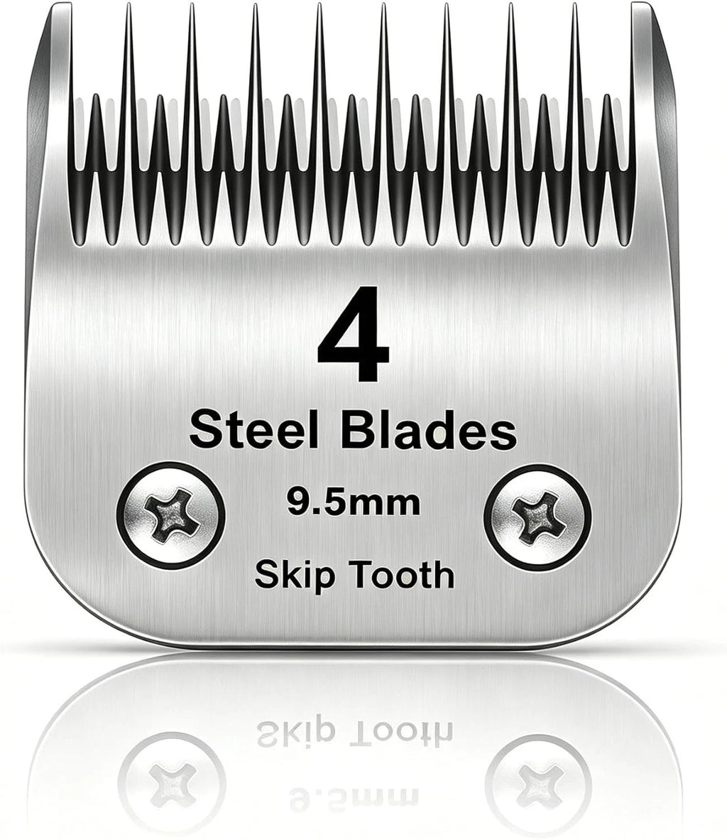 Dog Grooming Blades for Andis Oster A5 Wahl KM10 Clippers (10 7 5 4 Skip Tooth)
