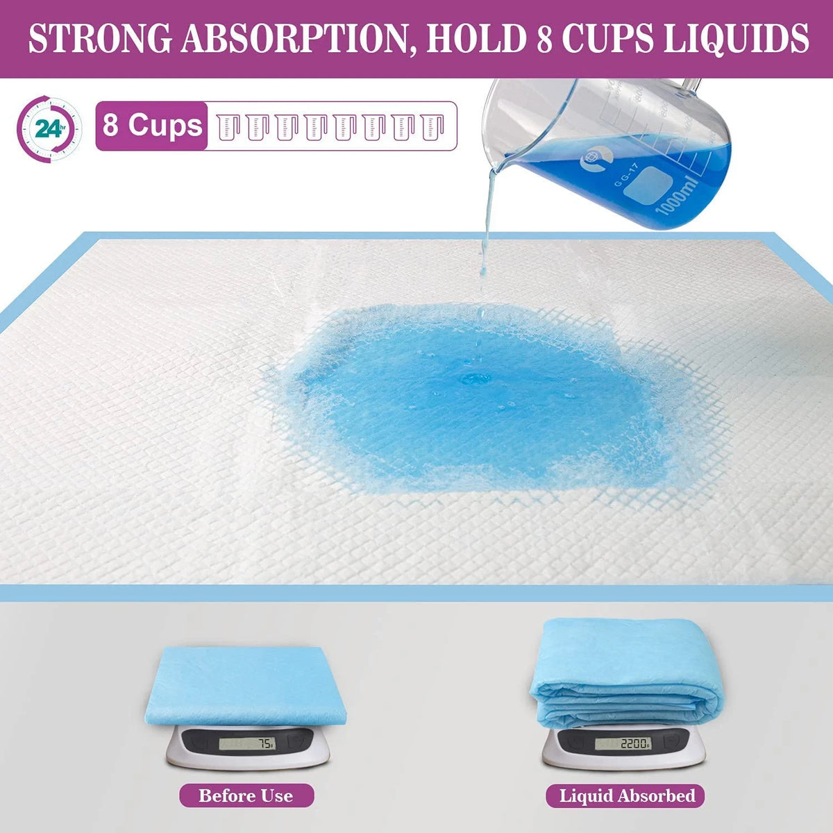 NIEDEO \[Super Absorbent Dog Pee Pads\] House Training Pads Perfect for Pet