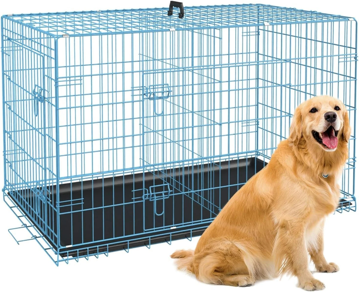 18,24,30,36,42,48 Inch Dog Crates for Large Dogs Folding Mental Wire Dog Kennels