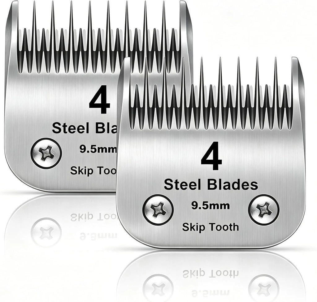 Dog Grooming Blades for Andis Oster A5 Wahl KM10 Clippers (10 7 5 4 Skip Tooth)