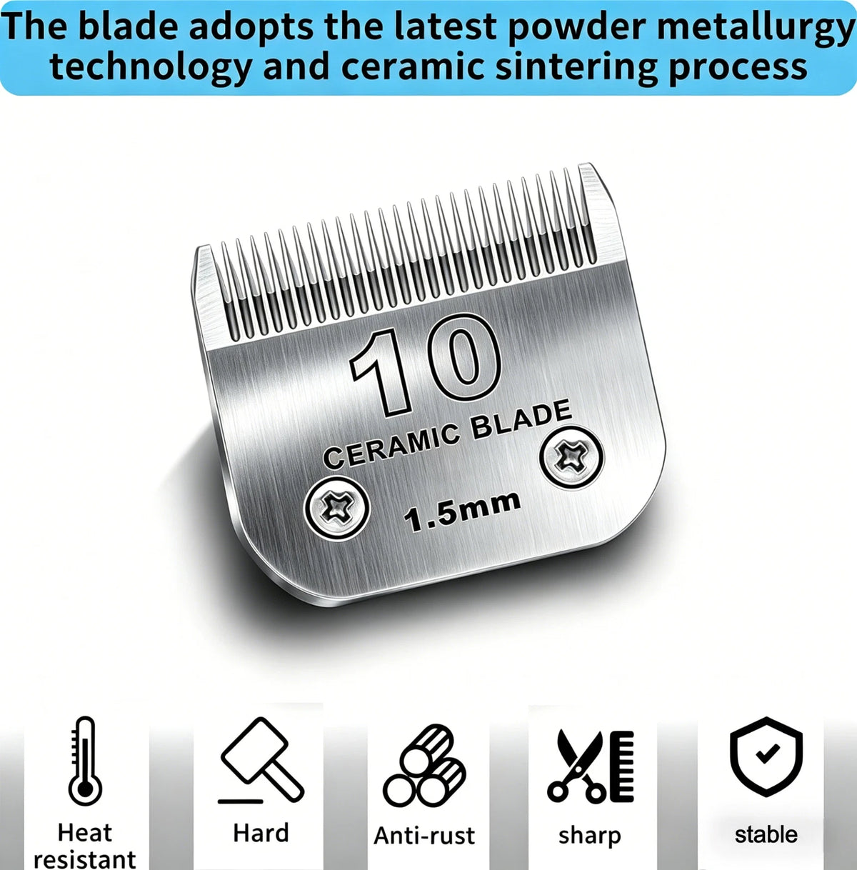Detachable Pet Dog Grooming Ceramic Blades for Andis Oster Wahl KM10 Series