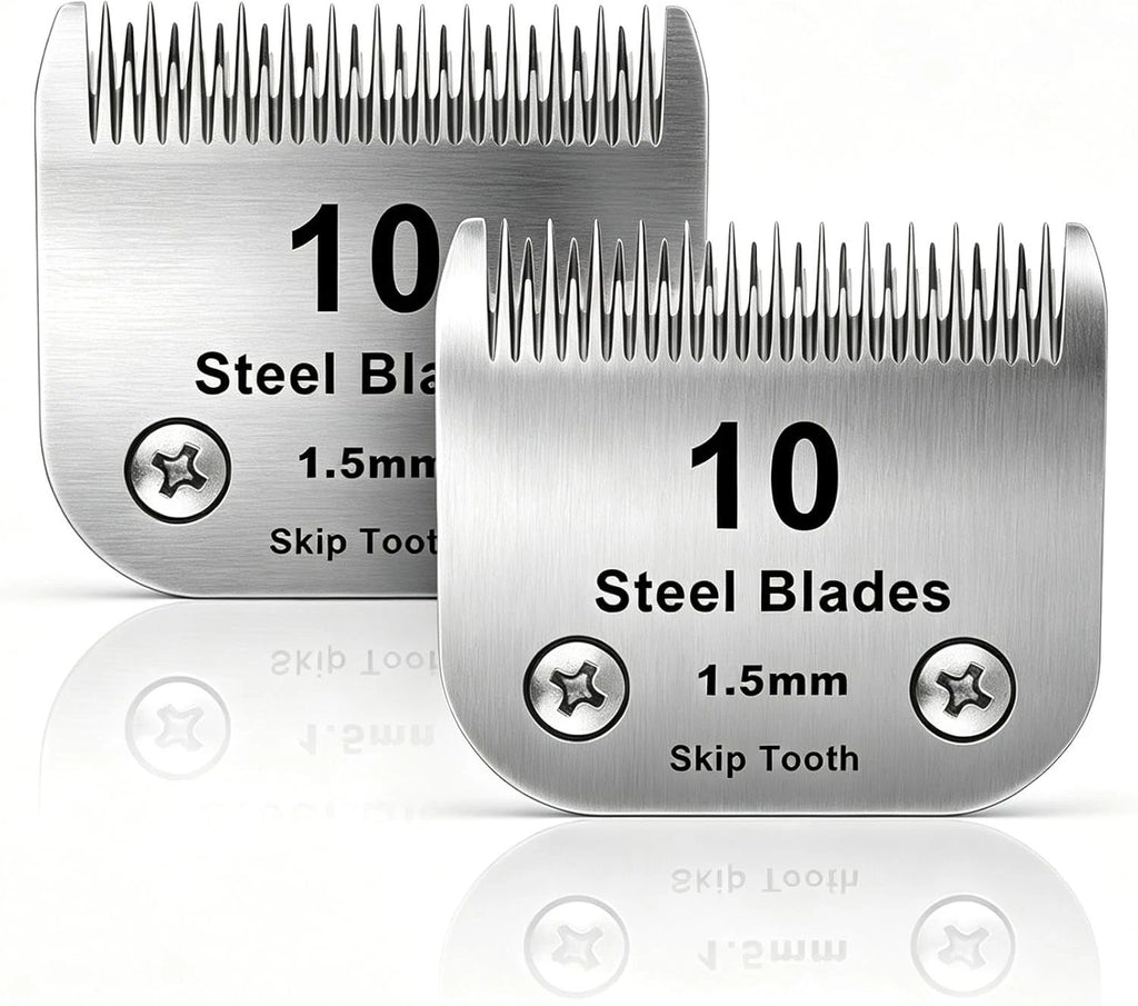 Dog Grooming Blades for Andis Oster A5 Wahl KM10 Clippers (10 7 5 4 Skip Tooth)