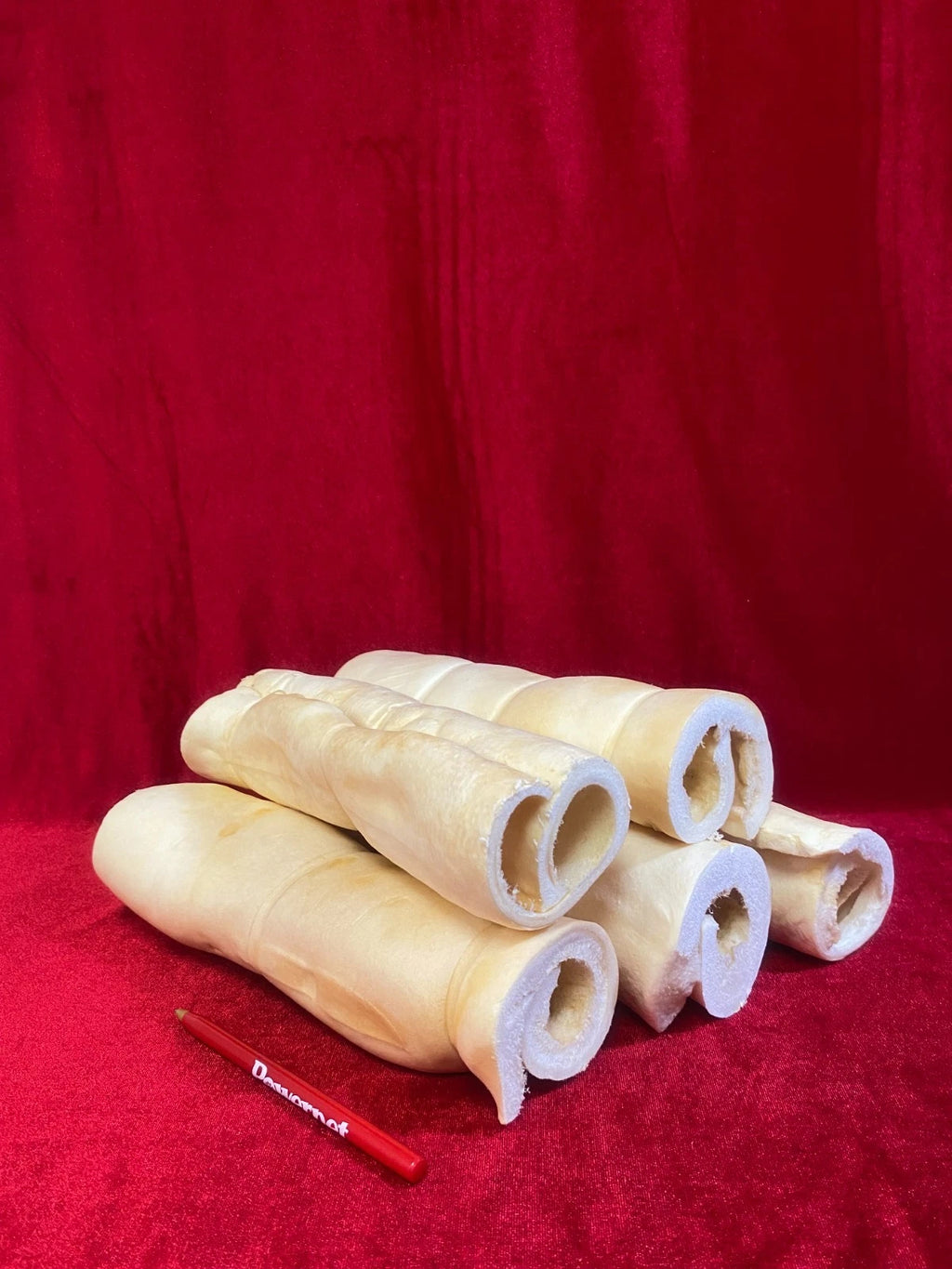 Powerpet: Beef Cheek Rolls 8-10" BULK Natural Dog Chews- Improve Dental Hygiene