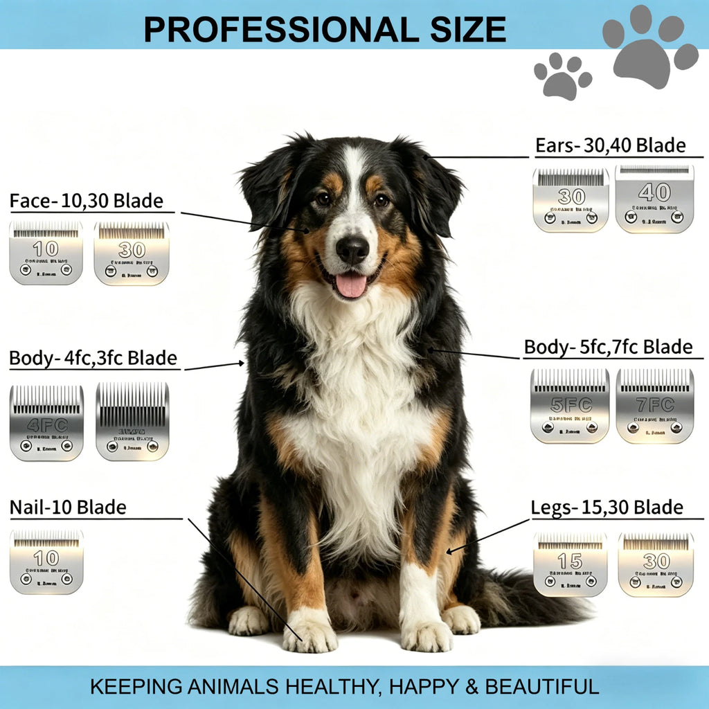 Detachable Pet Dog Grooming Ceramic Blades for Andis Oster Wahl KM10 Series