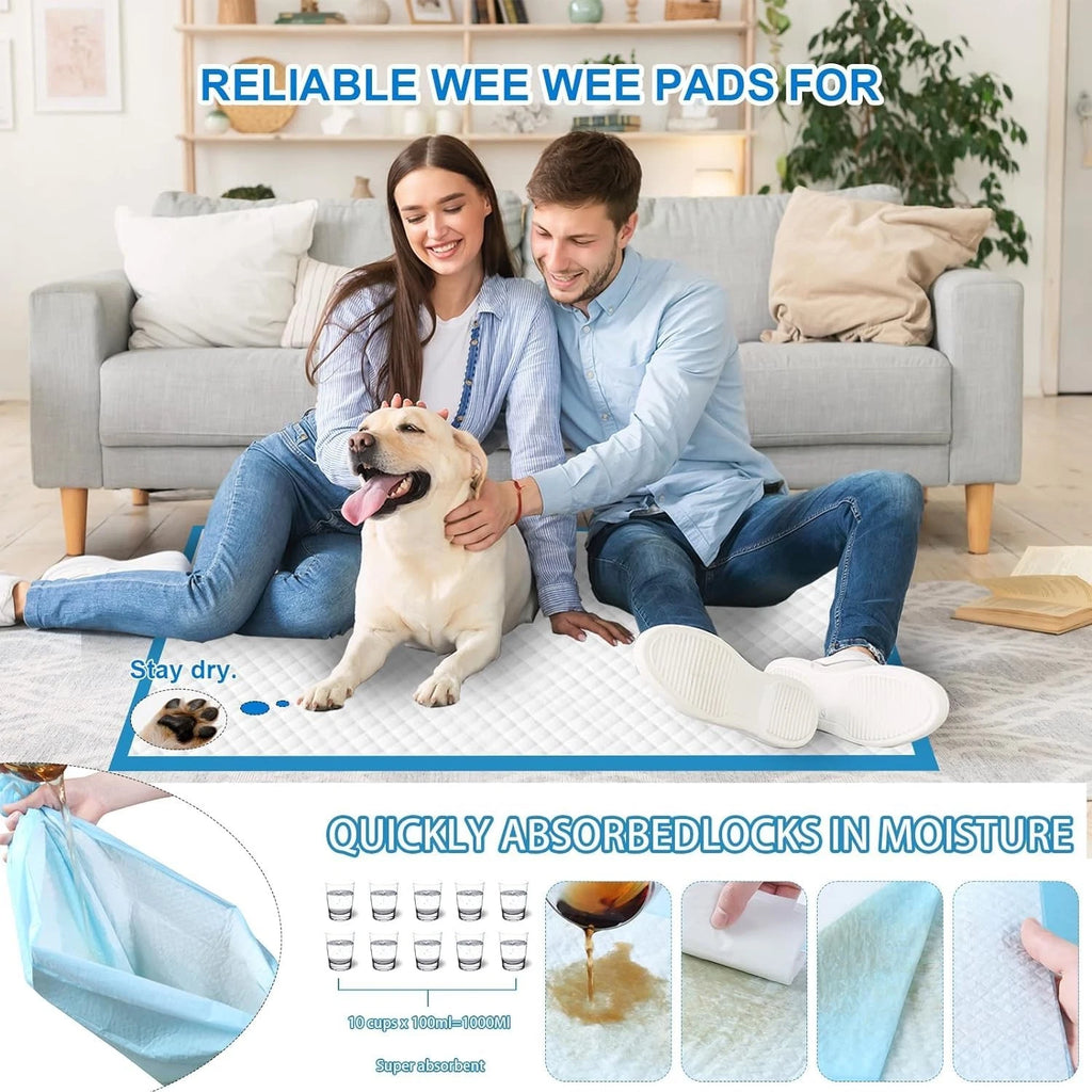 XXXXL Puppy Pee Pads for Dogs 31"x55" 40 Count, Extra Large Dog Pee Pads, Leak-P