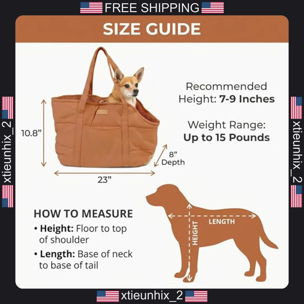 Dog Carrier Bag for Small Dogs Plush Soft Tote with Handles and Secure Clip