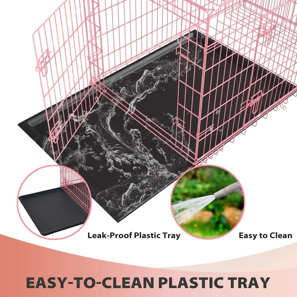 18,24,30,36,42,48 Inch Dog Crates for Large Dogs Folding Mental Wire Dog Kennels