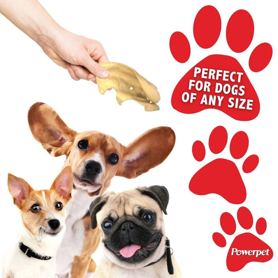 All Natural Beef Cow Ears DOG Treats in bulk Natural Flavor