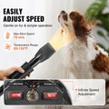 Dog Dryer 2800W Pet Grooming Dryer Adjustable Speed with 4 Nozzles Grey