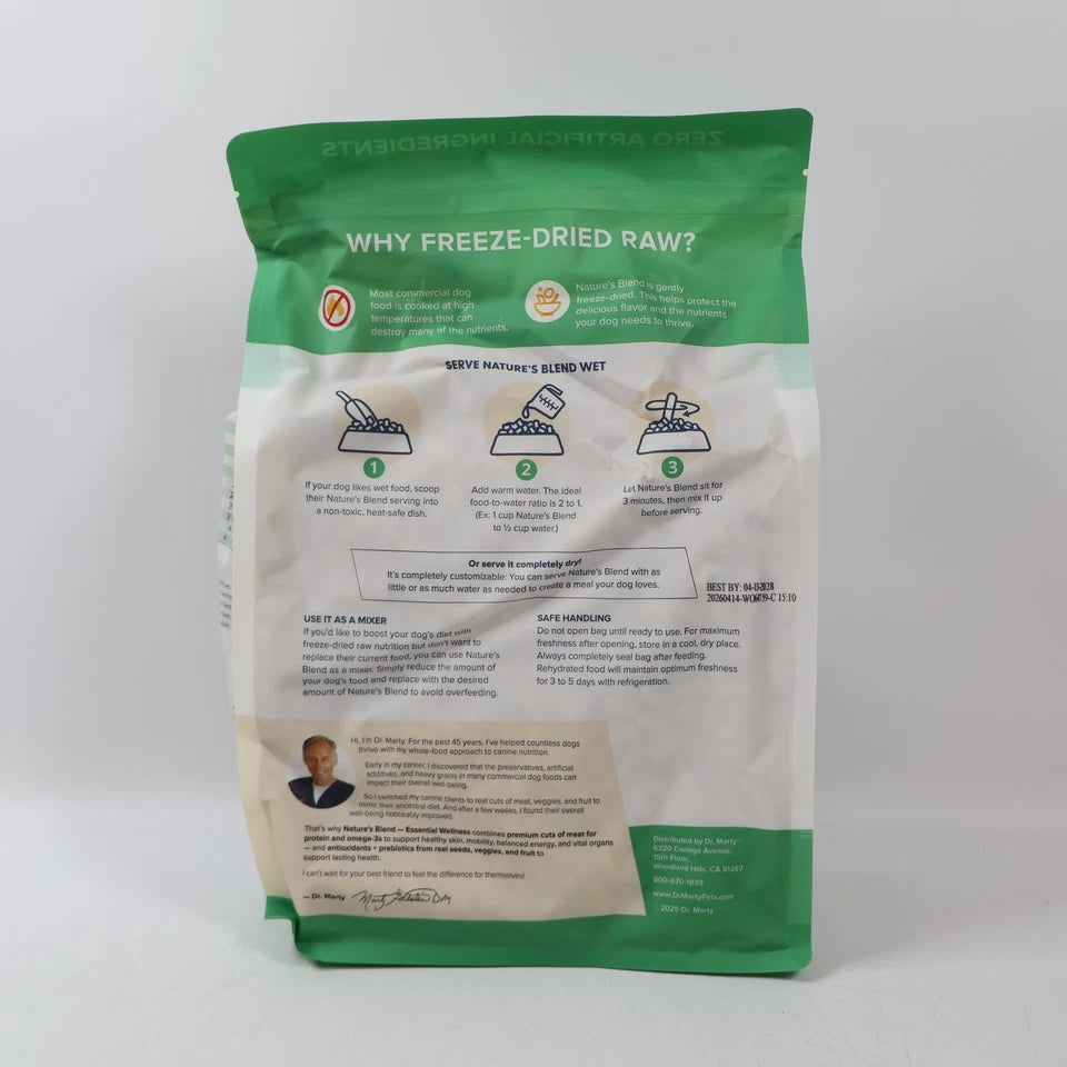 Dr. Marty Nature's Blend Freeze-Dried Raw Dog Food 48 oz 4/2028