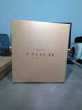 Coach LARGE Dog Collar Khaki Saddle Signature PVC New in Box