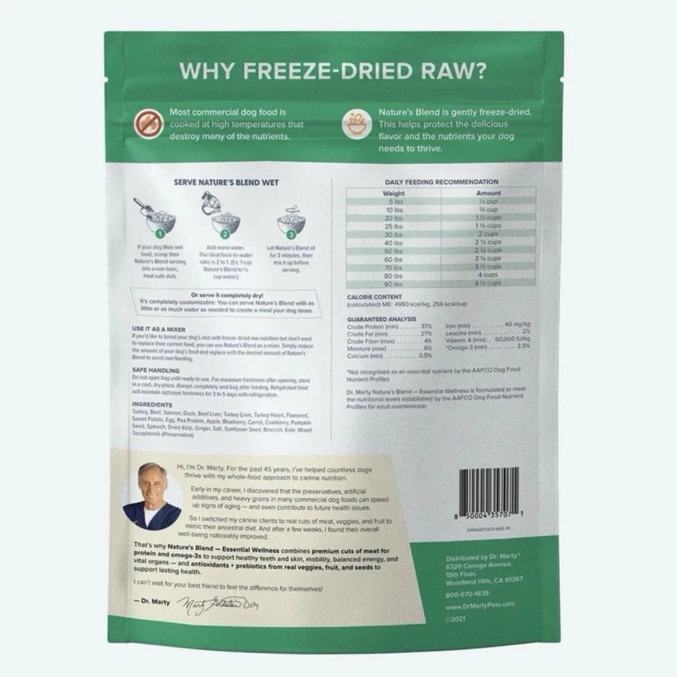 3Pack Dr. Marty Nature's Blend Freeze-Dried Raw Dog Food