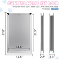 28X18 Extra Large Aluminum Pet Dog Door Magnetic Lockable Flap Screen Gate Frame